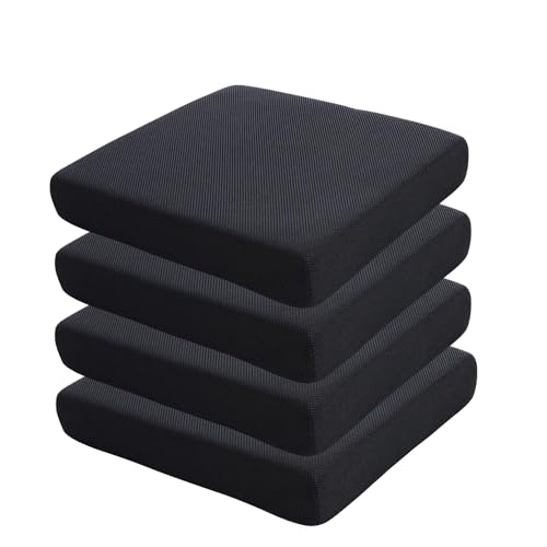 Image of Orthopedic Memory Foam Seat Cushion - Perfect for Office Chair and Wheelchair Seat Pads for Office, Car, Home, Floor Helps in Back Pain Relief with Mesh Cover (18 inchx18 inchx3 inch Inch) Pack of 4