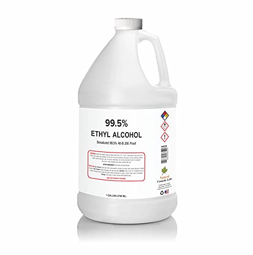 Ethyl Alcohol 99.5% Denatured 40-B 200 Proof Alcohol by Natural Cosmetic Labs | Made in The USA | Gallon - Pack of 1