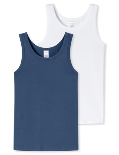 Schiesser Jungen 2 Pack Unterwäsche Unterhemd - 95/5 Organic Bio Baumwolle - Größe 140 bis 191