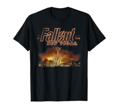 Fallout Video Game New Vegas Skyline Retro Souvenir Design T-Shirt