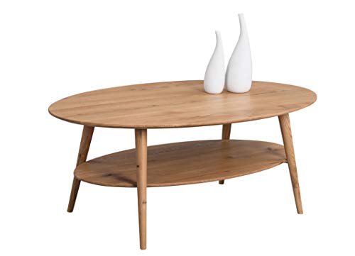 HomeTrends4You Phil Mesa de saln, Madera de Roble, marrón, Länge 115cm, Breite 70cm, Höhe 42cm
