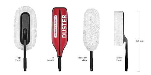 Image of 300GSM Multipurpose Microfiber Cloth (Pack of 3) & Wax Treated Car Duster Combo | Ultra Soft & Scratch-Free | Superior Absorbency for Car Bike Cleaning Polishing Washing & Detailing