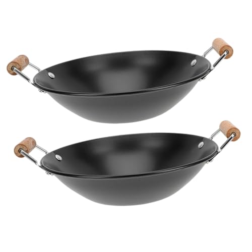 SOLUSTRE set 2 piezas wok con doble asa grosor reforzado