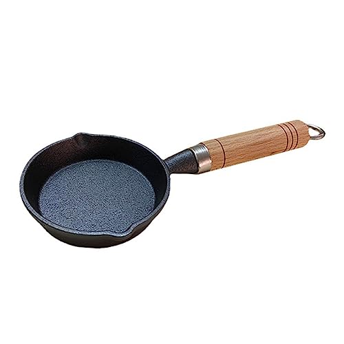 SOLUSTRE Mini Sartén de Hierro Antiadherente para Tortillas y Panqueques Resistente Altas Temperaturas Utensilio Cocina Práctico para Freír Huevos y Cocinar Casa
