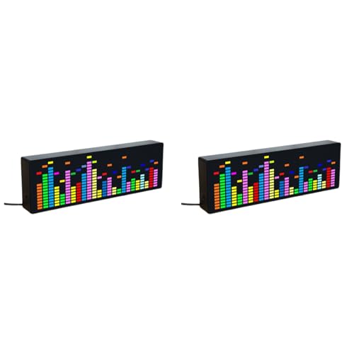 ikafxn 2X LED�~���[�W�b�N�X�y�N�g�����Y�����C�g�����Z���T�[1624RGB���͋C���x���C���W�P�[�^�[�i���v�\���t���j�i���C���[�R���g���[���j