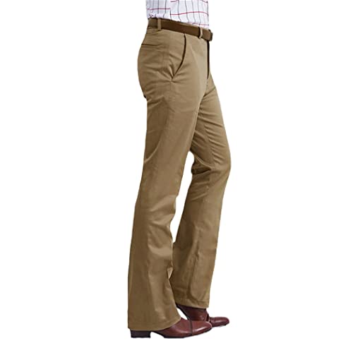 Men Flared Boot Cut Trousers, Business Casual Classic British Style Pants, Office Slim Formal Suit Bottom Pants