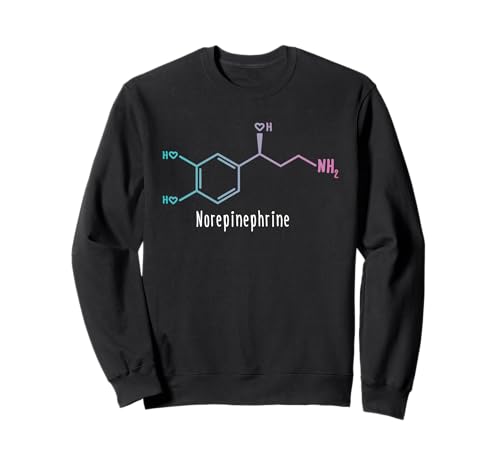 Noradrénaline Formule moléculaire Amateurs de chimie et de biologie Sweatshirt