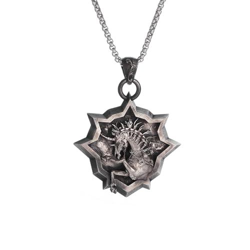 Collier licorne personnalisé pour homme style rétro punk et hip-hop en acier