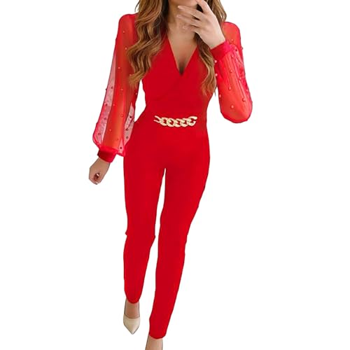 Combinaison femme élégante en sequins et mesh pour briller lors de vos soirées et au bureau