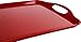 Reston Lloyd Calypso Basics Melamine Serving Ottoman Tray with Handles, Rectangular, Lemon, Lightweight, Durable, Multi-Purpose Use, Indoor, Outdoor, Camping, Server, Red