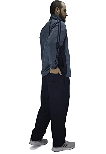 Conjunto Agasalho Uniforme Forrado Tactel Calça E Jaqueta Esportivo Butu Biru Cor:Azul;Tamanho:M;Gên