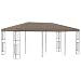 Produktbild vidaXL Pavillon Partyzelt Gartenzelt Gartenpavillon Festzelt Garten Bierzelt Zelt Outdoor 6x3m Taupe Stoff Stahlkonstruktion mit Verzierungen