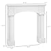 HOMCOM Modern Fireplace Mantel, Freestanding Fireplace Surround with Leg for Electric Fireplaces, 43.25