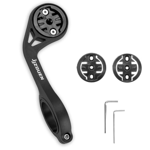 JJZOUEN Out Front Bike Computer Mount Compatible with Garmin iGPSPORT Wahoo Cycplus XOSS Bike Computer Fit 22.2mm 25.4mm 31.8mm Handlebar