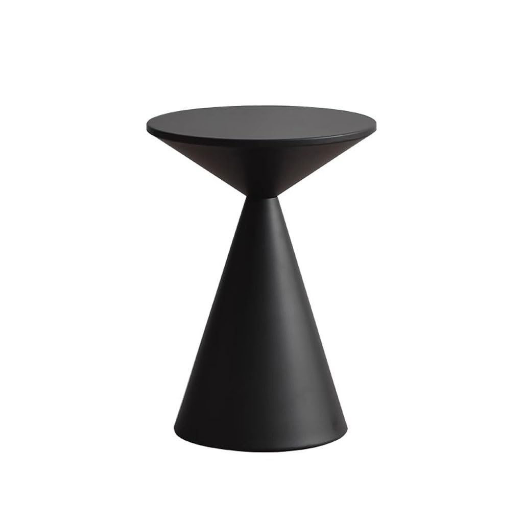 Petite table d'appoint canapé de salon moderne table ronde noire