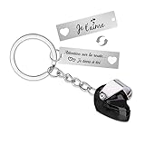 pendentif recto verso Emballage inclus :1*porte-clés casque de moto. Le pendentif est gravé du message : « Attention sur la route... Je tiens à toi . Je t'aime.»