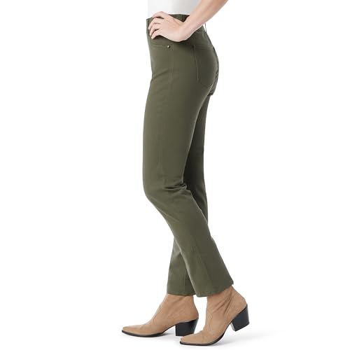 Image of Gloria Vanderbilt Womens Shape Effect Pull on High Rise Straight Leg Jean Standard