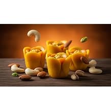 Ghasitaram Gifts Indian Sweets - Sugarfree Mango Flowers 800 gms