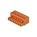 1707520000, Weidmuller, 8 Position Terminal Block Plug, Female Sockets 0.200" (5.08mm) 180? Free Hanging (in-Line)