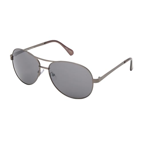 Lunettes de soleil aviateur Buffalo David Bitton - Monture Métal Argenté et Verres Flash
