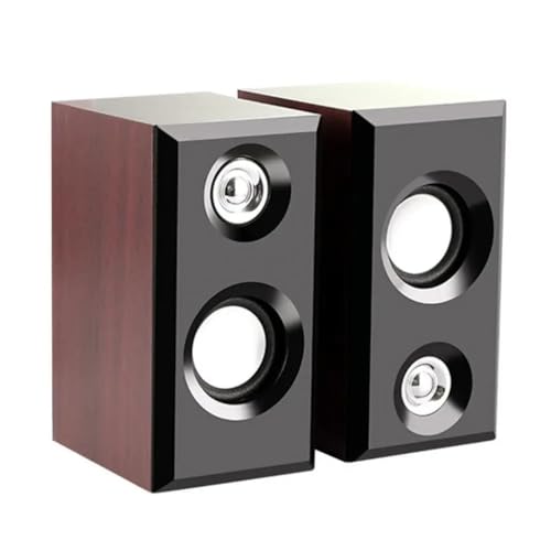 Altavoces de Ordenador 1 par de Altavoces con Cable de Escritorio con Conector de Audio de 3,5mm Resistentes al Desgaste útiles for TV(Blue,White)