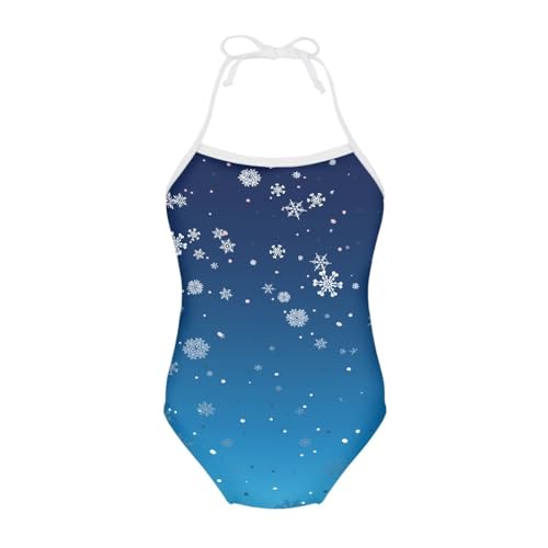 Image of Girls One Pieces Christmas Swimsuit Cute Swimwear Bathing Suits Beach Sport Halter Swimwear Vacation Pool Party Size