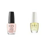 OPI Nail Envy, Nail Strengthening Treatment, Stronger Nails in 1 Week, Vegan Formula, Bubble Bath 0.5 fl oz and OPI ProSpa Nail and Cuticle Oil, 0.5 fl oz