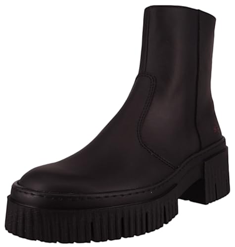 Bottine à talons ART 1374 en nappa et york noir pour femme chic