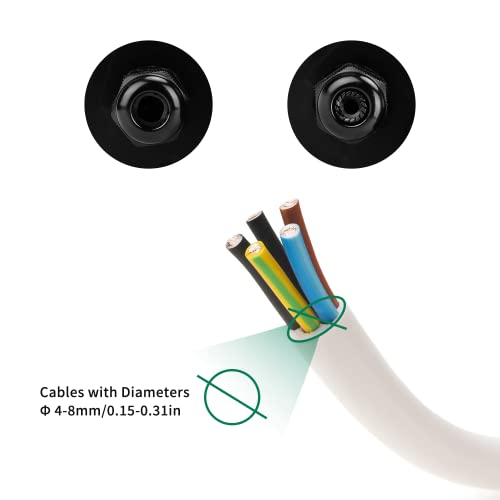 ABS IP67 Waterproof Dustproof Electrical Junction Box, with 15A 600V Barrier Terminal Cable Connector, 3 in/3 Out Power Junction Box（3.93 * 2.67 * 1.96in）