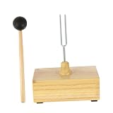 TOYZFRIENDY Stimmgabel mit Holzklöppel und Resonanzkörper für Physikunterricht Akustik Experiment Lehrmittel Vielseitig Einsetzbar für Schüler und Lehrer