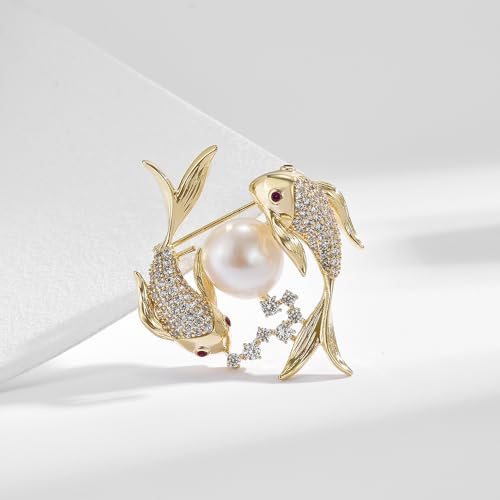 Image of Animal Brooch for Women Rhinestone Brooch Pin 18k Gold Plated Animal Lapel Pin Fashion Jewelry Gift for Mom Wife