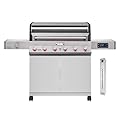 Monument Grills 6-Burner Convertible Natural Gas Smart bbq Grill Stainless Steel Denali 605 with Smoke Box
