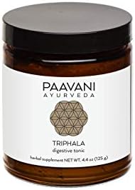 PAAVANI Ayurveda - Triphala Digestive Tonic - Organic Ingredients - Detoxification - Elimination - Rejuvenation - Ayurveda Herb, 9 oz Jar