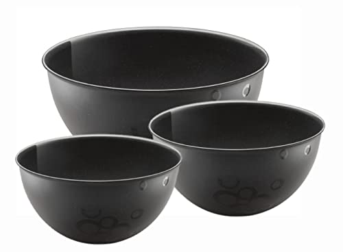 Go Practic Lot de 3 bols en plastique - Bol mélangeur - Bol pour préparer des aliments et servir - Passe au lave-vaisselle - 0,75, 1,5 et 3 l Land Cover