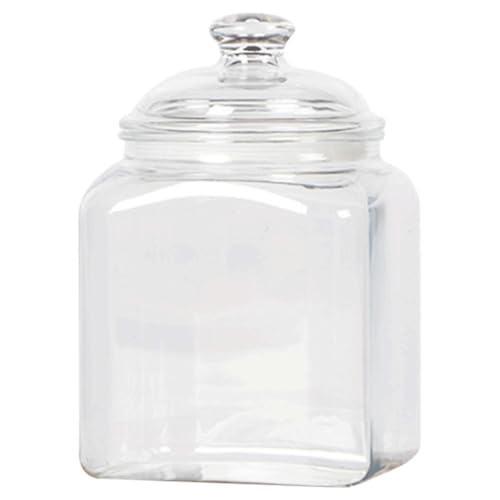 FUNNETOYU Plástico de Cocina Hermético Transparente Frasco Almacenamiento de Café Galletas Boca Ancha y Limpieza