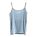 fnnxeal delivery Today Womens Summer Camisole with Built in Bra Sleeveless Spaghetti Strap Basic Tank Tops 2025 Summer Workout Yoga Clothes Crop Tank Tops for Women Light Blue L