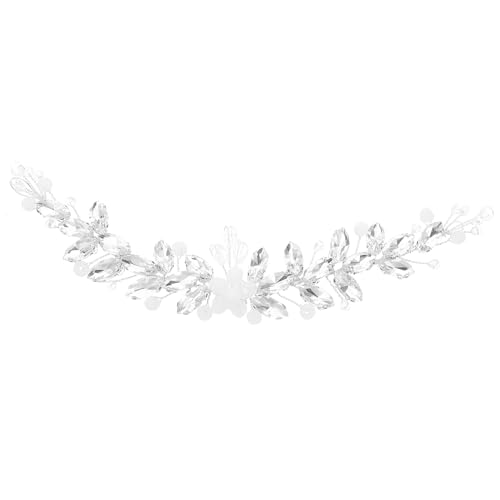Tocado para boda radiante en ceremonias de exterior diadema de flores para peinados de novia