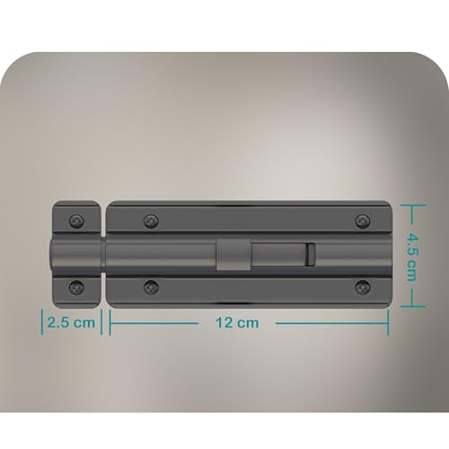 Image of Boniry Premium Heavy Duty Door Latch | Door Stopper Lock | Main Door High Security and Home and Office Doors for Wooden and PVC Door Latch (2, Satin Black)