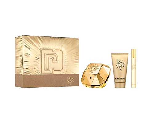 PACO RABANNE LADY MILLION SET 50ML EAU DE PARFUM SPRAY+75ML LOTION+10ML PARFUM SPRAY - 1 SET