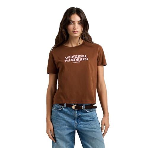 Pepe Jeans Carla t-shirt femme col rond manches courtes en coton
