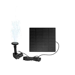 LARS360 Vijverpomp op zonne-energie, voor buiten, waterpomp op zonne-energie, tuinpomp voor tuinvijver (1,2 W plaats)