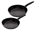 Produktbild KUHN RIKON Easy Induction Aluminium Bratpfanne antihaftbeschichtet, induktion, 2er Set, 24 und 28 cm, schwarz