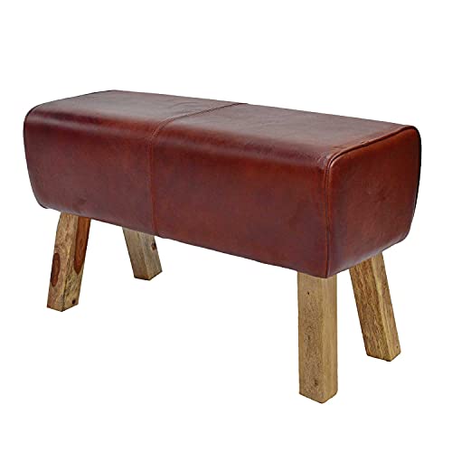 Casa Moro Echt Leder Sitzbank Vinod 78x35x46 cm...