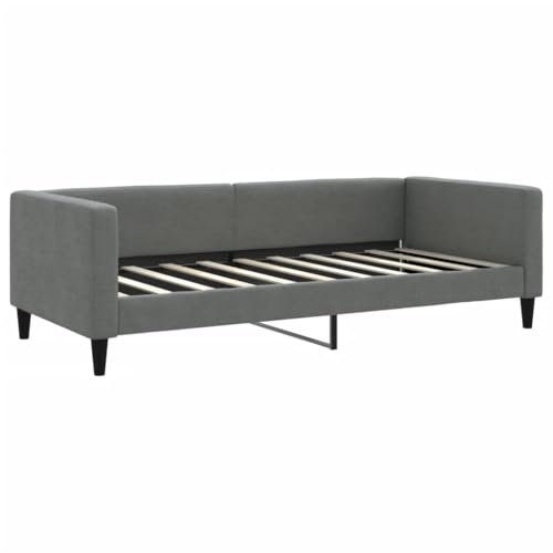Image of vidaXL Day Bed, Guest Bed for Living Room Bedroom, Sofa Bed for Guests, Sleeper Sofa Couch, Modern Style, Dark Grey 90x190 cm Fabric