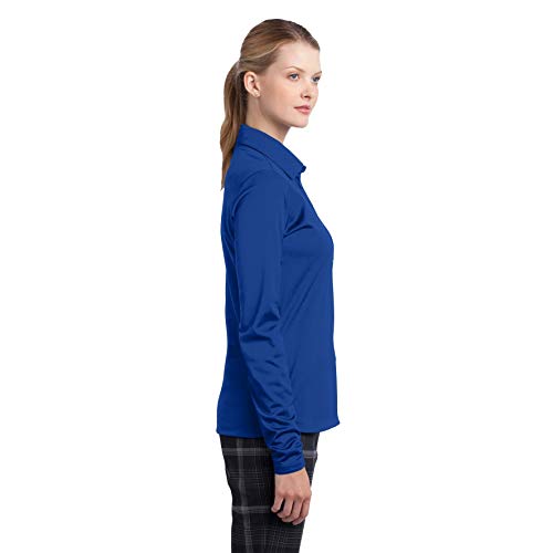 Nike Golf - Ladies Long Sleeve Dri-Fit Stretch Tech Polo Shirt Blue Sapphire M #TOP1