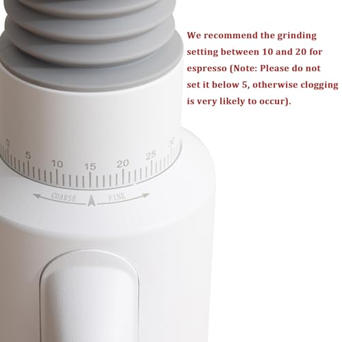 Image of beanglass T64 Single Dose Coffee Grinder, 64mm Flat Burrs Electric Espresso Grinder (White)