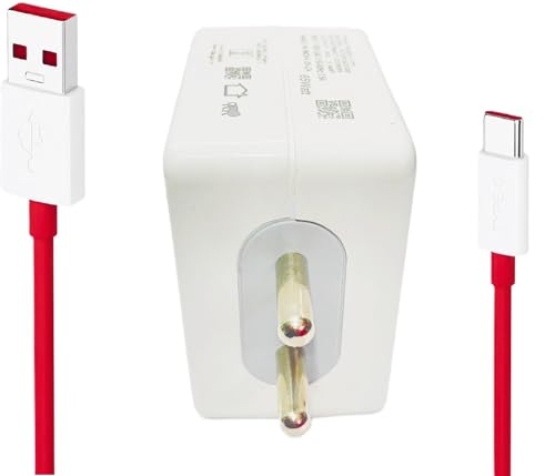 Image of KALIAT 65 Watt Fast Charger with USB Type C Cable Combo Compatible with Samsung, OnePlus 11 /11R /10 /10 Pro, Realme, redmi, Oppo Mobile, Dash, Warp, Vooc, Supervooc & Other Type C Charging Adapter white