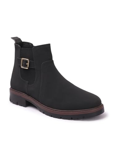 Image of Carlton London Men's Comfortable Chelsea Boot with Buckle