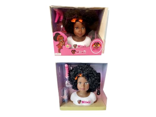 Cabeza de Muñeca Negra Africana para Peinar de 11 pulgadas miniatura 4