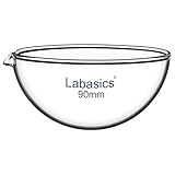 Labasics Verdunstungsschale mit Rundem Boden, 90 mm Durchmesser, Borosilikatglas, für die Probenverdampfung im Labor